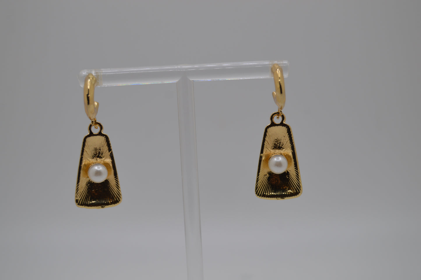 Rectangle Faux Pear Earrings