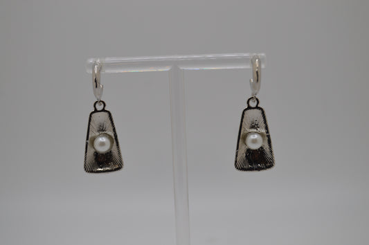 Rectangle Faux Pear Earrings